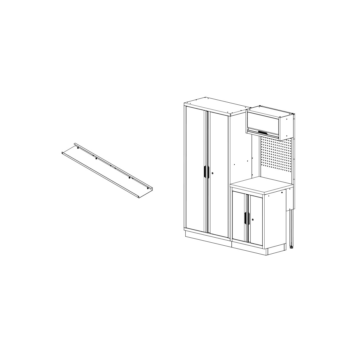 Panneau de finition pour armoire (plan de travail 61cm)