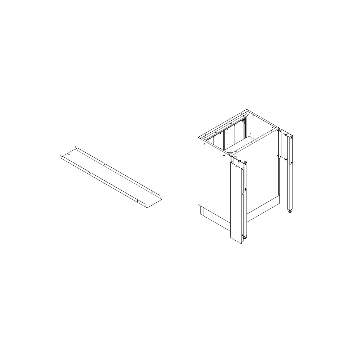 Panneau de finition pour meuble (plan de travail 61cm)