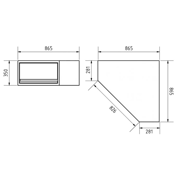 Meuble haut - angle