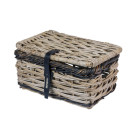Basil Dijon S Panier de vélo avant avec couvercle, gris/noir Basil Dijon S Panier de vélo avant avec couvercle, gris/noir