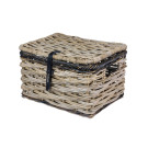 Basil Dijon L Panier de vélo avant, avec couvercle,gris/noir Basil Dijon L Panier de vélo avant, avec couvercle,gris/noir