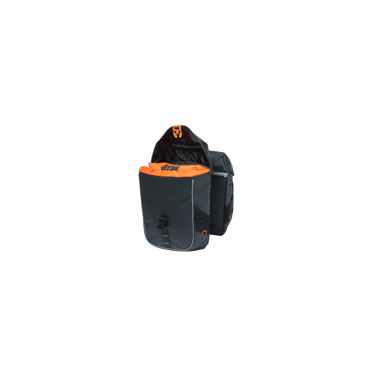 Basil Miles Tarpaulin sacoche double MIK, 34L, noir orange