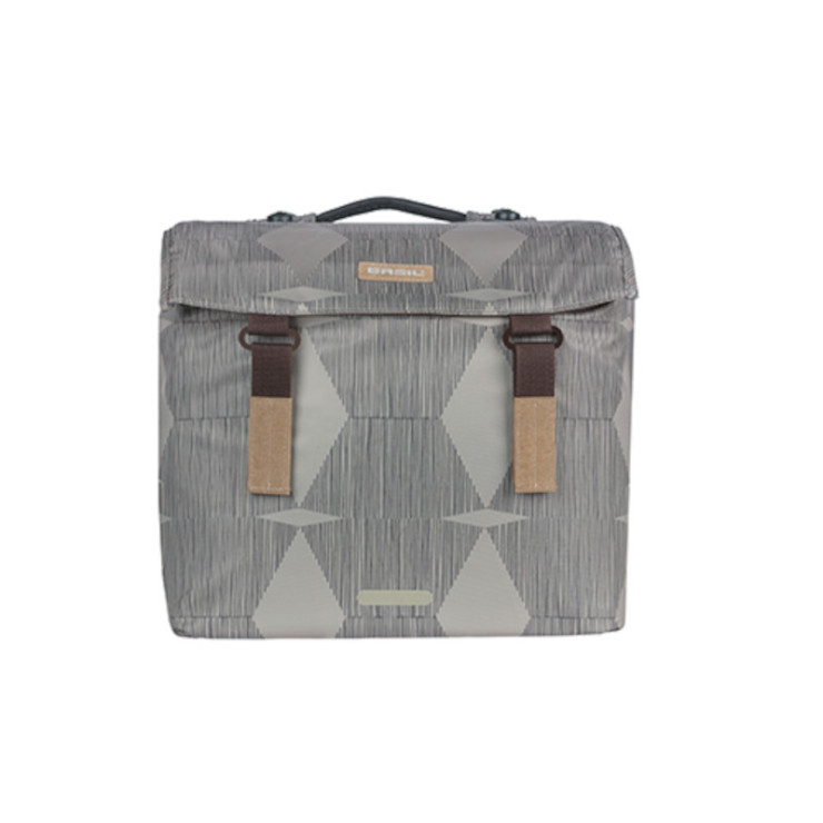 Basil Elegance sacoche double MIK, 40-49L, chateau taupe