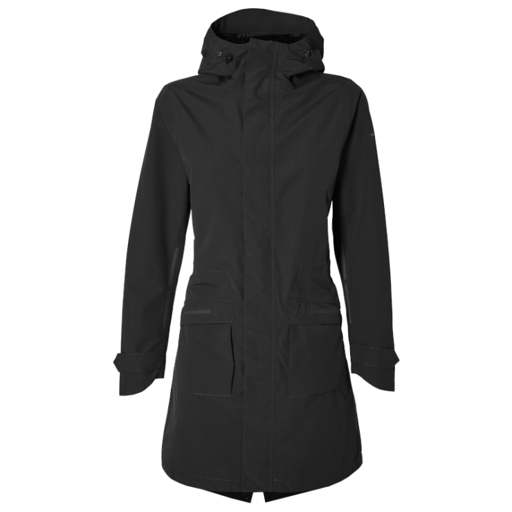 Basil Mosse veste de pluie Parka femmes, Noir S