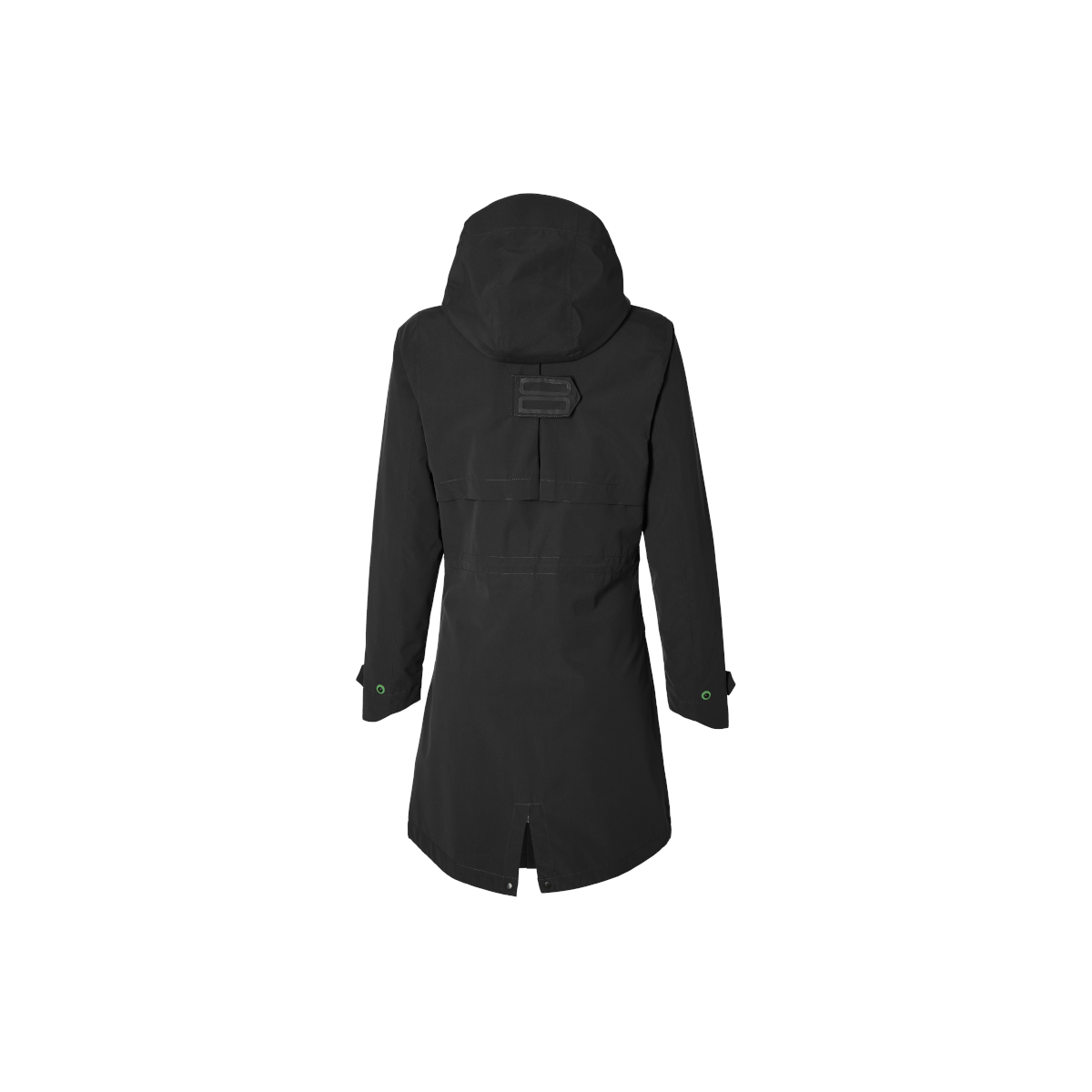 Basil Mosse veste de pluie Parka femmes, Noir S