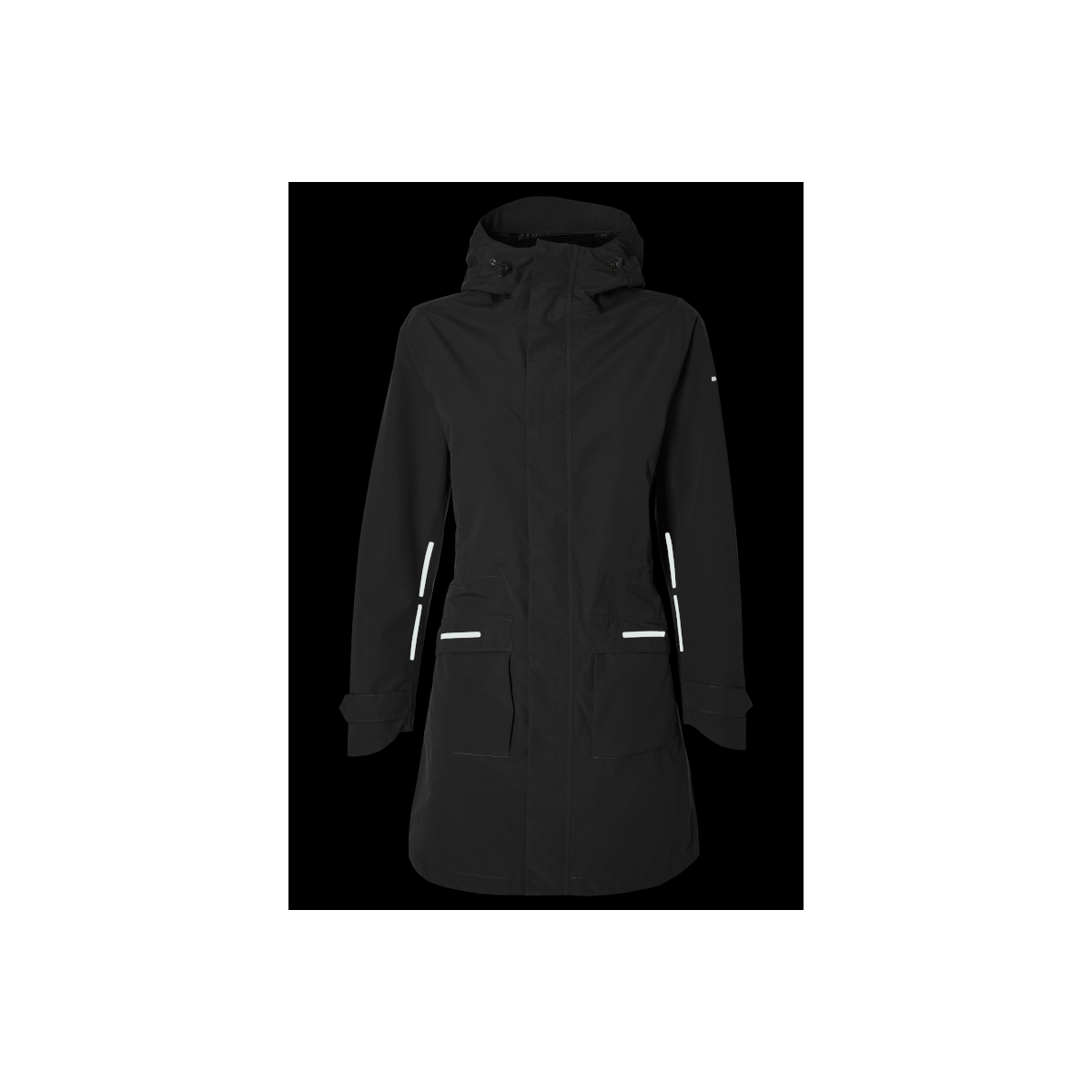 Basil Mosse veste de pluie Parka femmes, Noir S