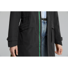 Basil Mosse veste de pluie Parka femmes, Noir S