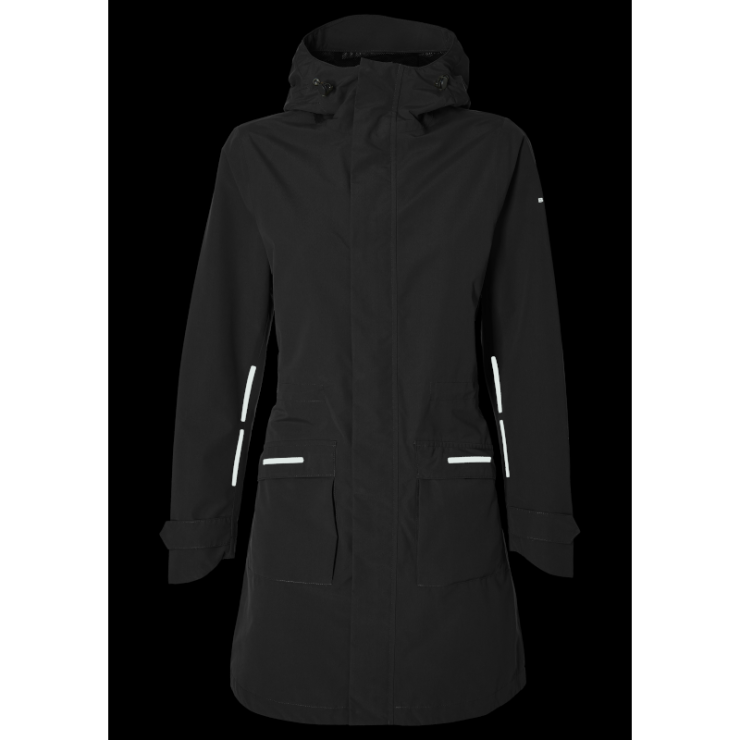 Basil Mosse veste de pluie Parka femmes, Noir M