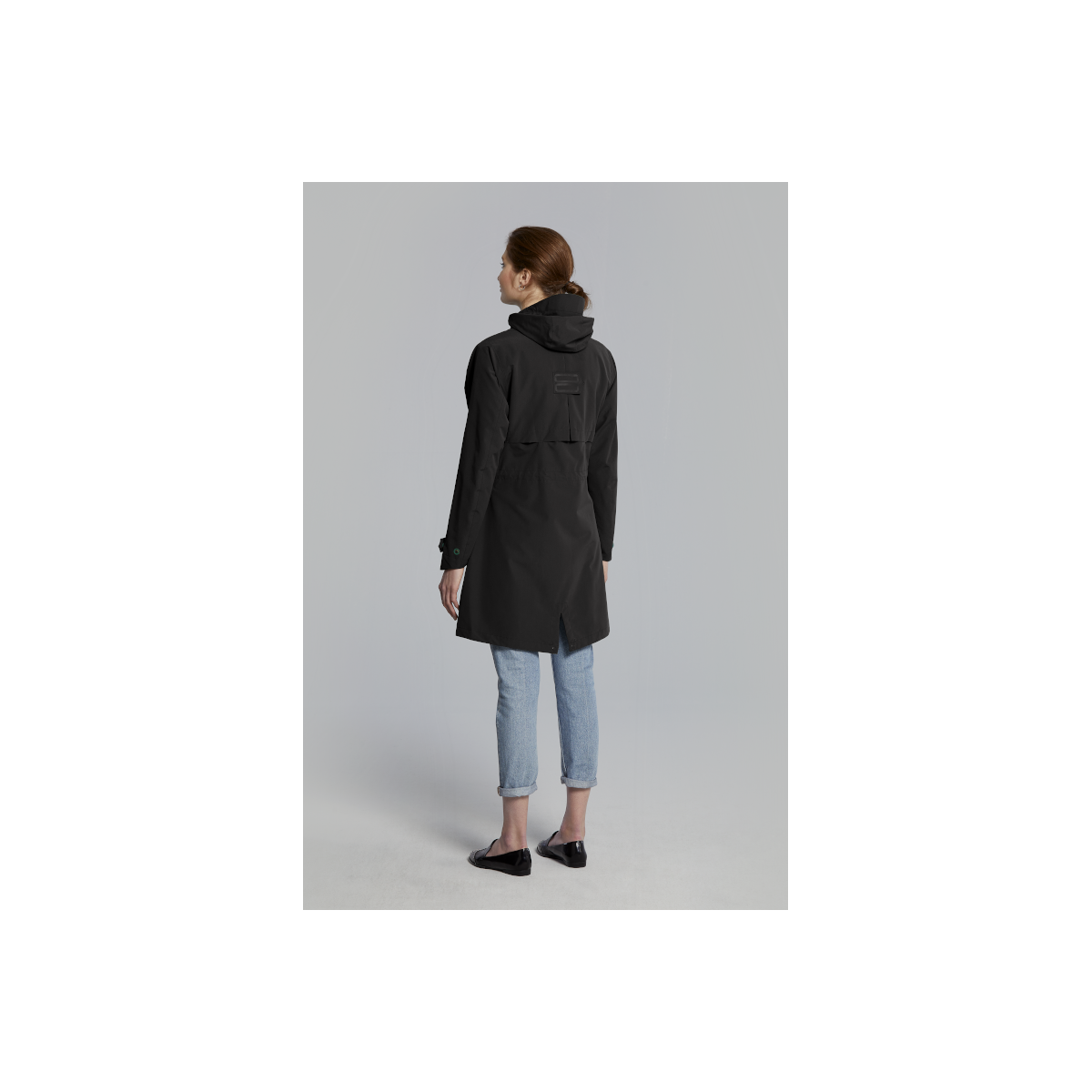 Basil Mosse veste de pluie Parka femmes, Noir M