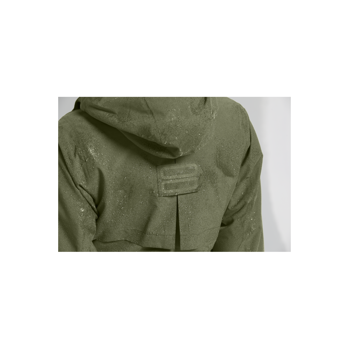 Basil Mosse veste de pluie Parka femmes, Vert olive XS