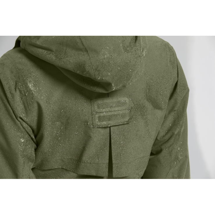 Basil Mosse veste de pluie Parka femmes, Vert olive XS