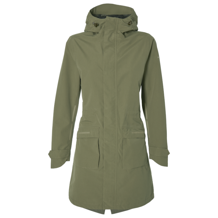 Basil Mosse veste de pluie Parka femmes, Vert olive XS