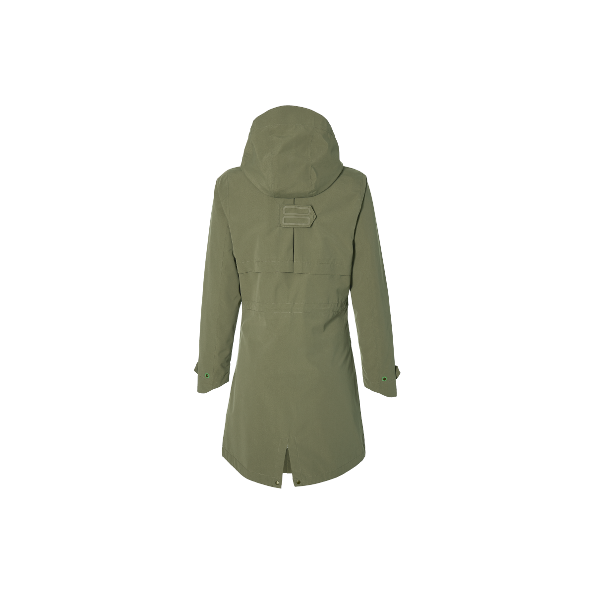 Basil Mosse veste de pluie Parka femmes, Vert olive XS