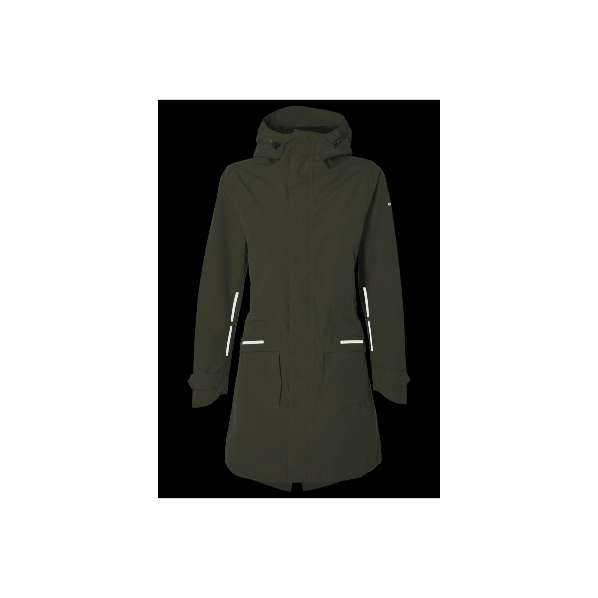 Basil Mosse veste de pluie Parka femmes, Vert olive XS