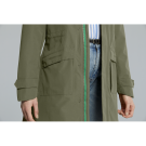 Basil Mosse veste de pluie Parka femmes, Vert olive XS