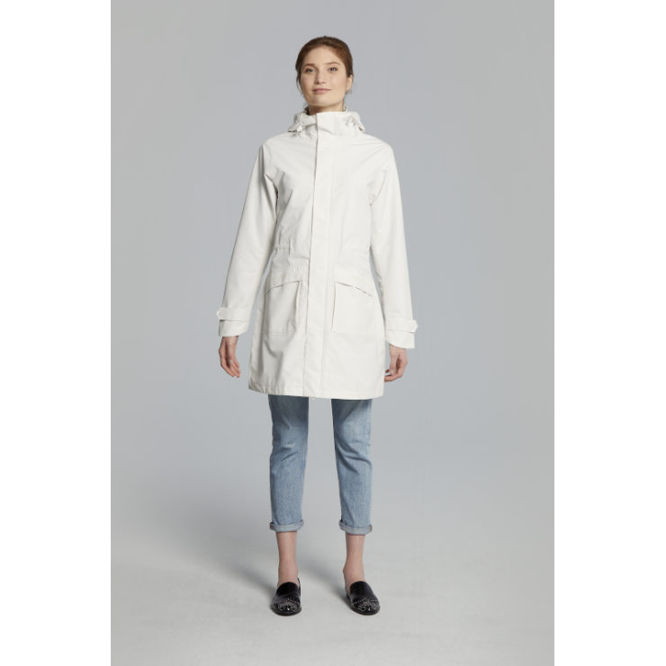 Basil Mosse veste de pluie Parka femmes, blanc XS