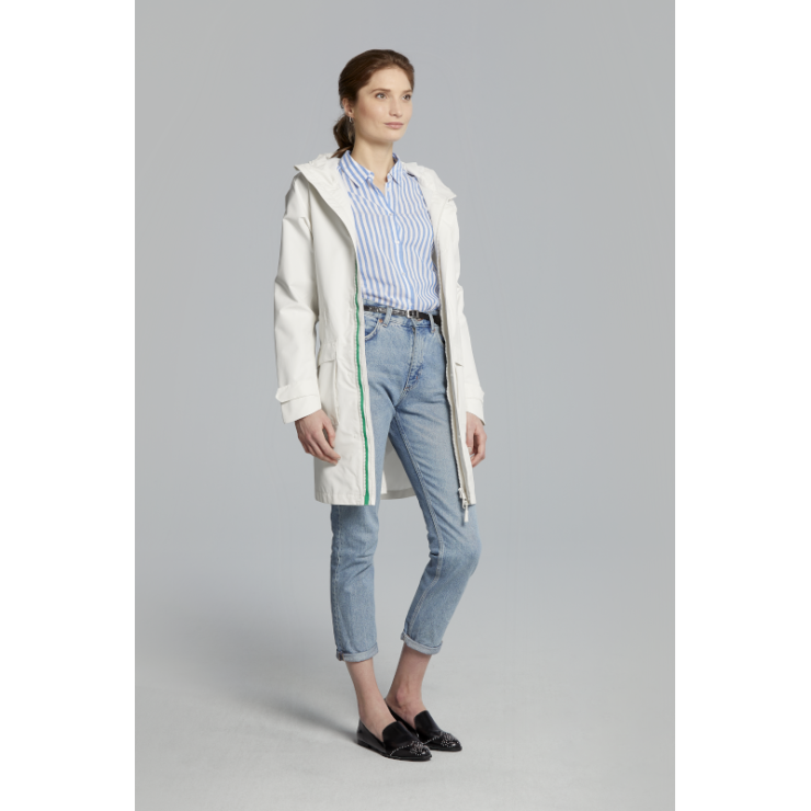 Basil Mosse veste de pluie Parka femmes, blanc XS