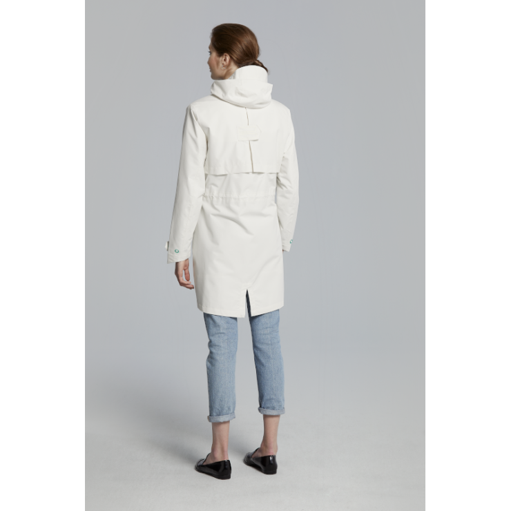 Basil Mosse veste de pluie Parka femmes, blanc XS