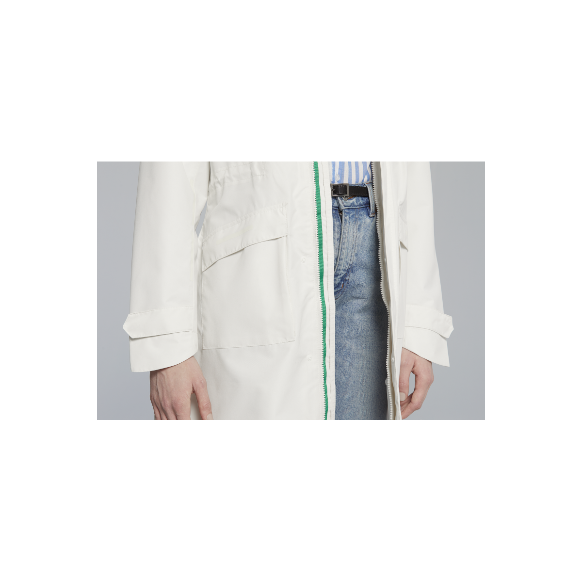 Basil Mosse veste de pluie Parka femmes, blanc XS