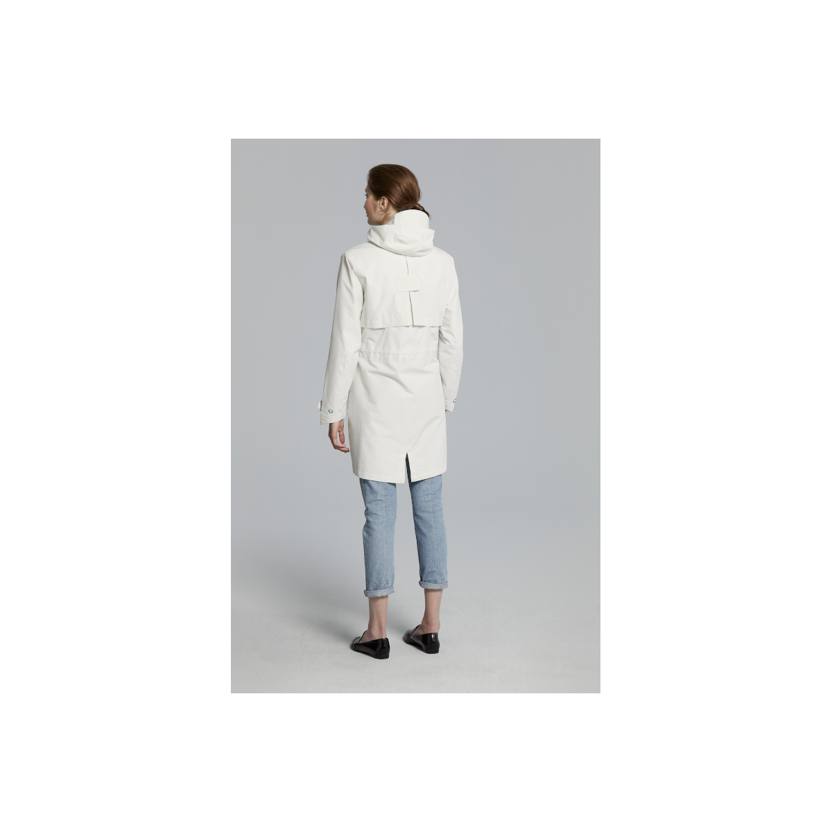 Basil Mosse veste de pluie Parka femmes, blanc S