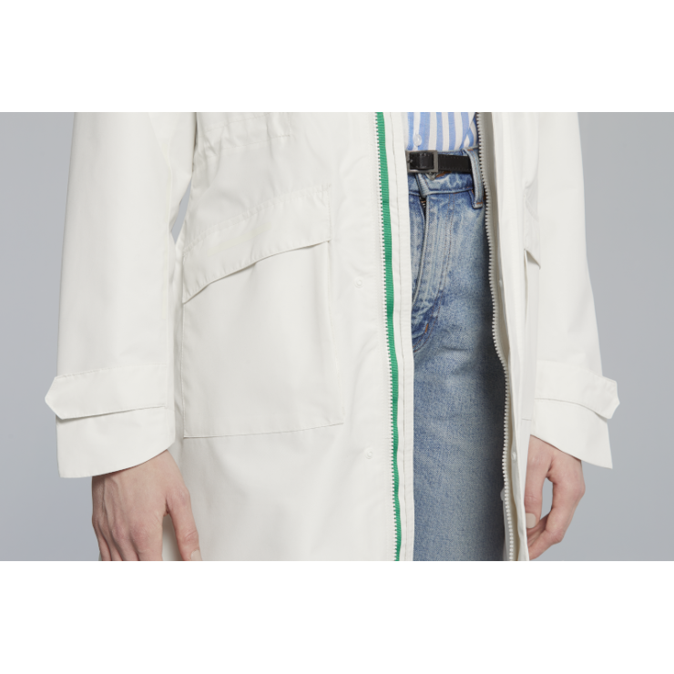 Basil Mosse veste de pluie Parka femmes, blanc S