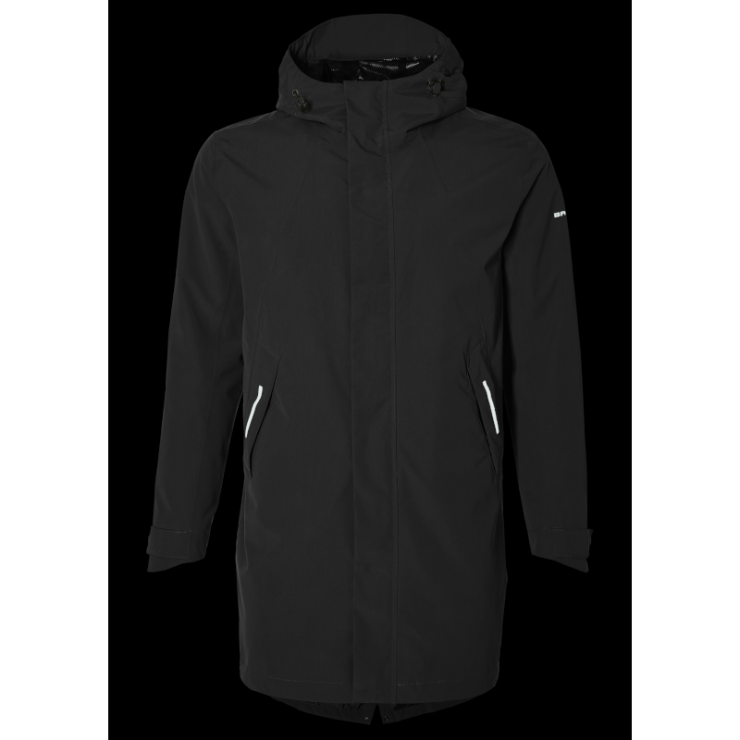 Basil Mosse veste de pluie Parka hommes, Noir S