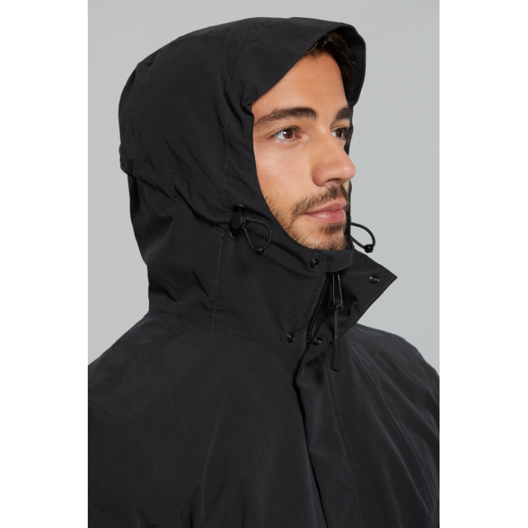 Basil Mosse veste de pluie Parka hommes, Noir XXXL