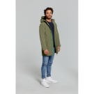 Basil Mosse veste de pluie Parka hommes, Vert olive S