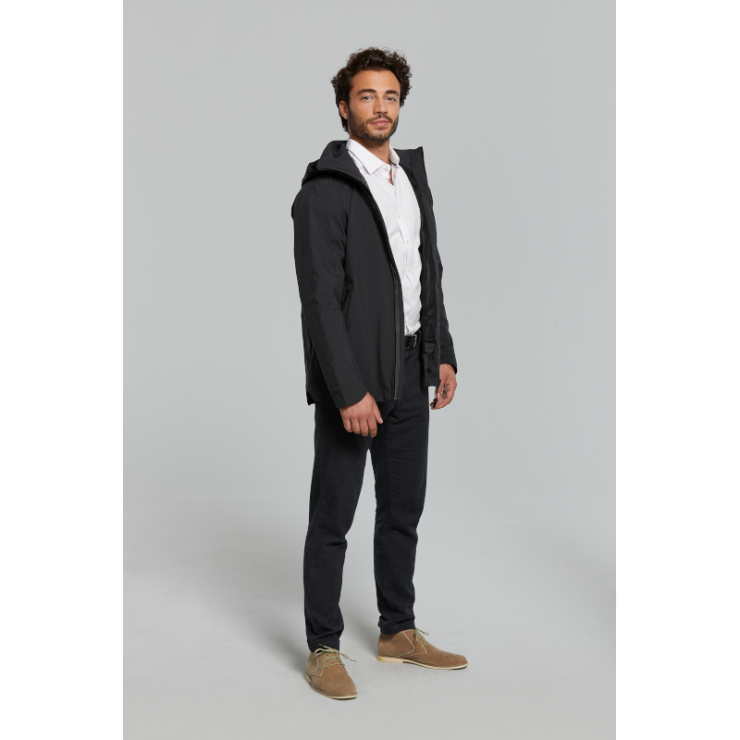 Basil Skane veste imperméable hommes, Noir S