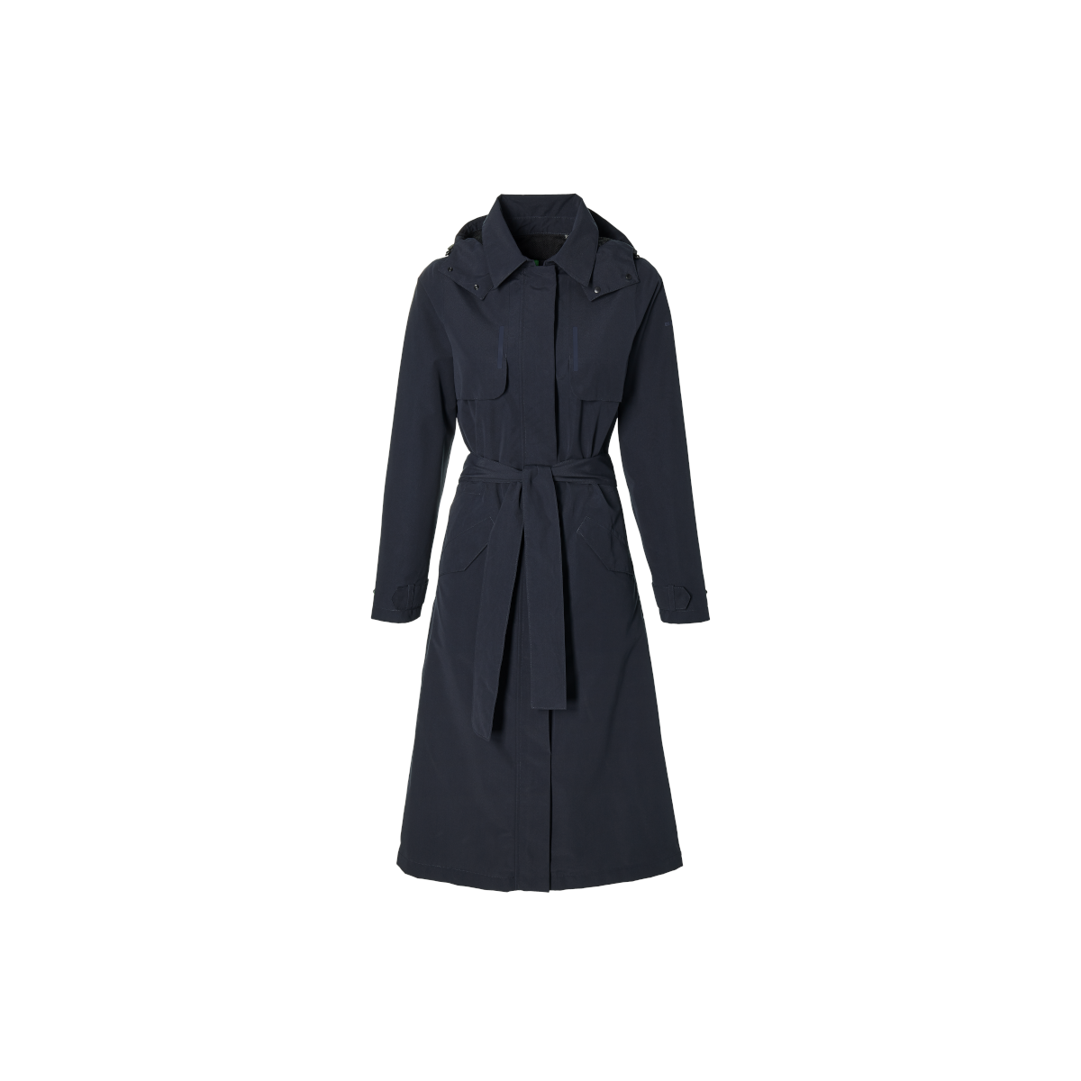 Basil Mosse veste de pluie femmes trench-coat, Bleu nuit S