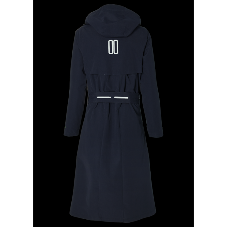 Basil Mosse veste de pluie femmes trench-coat, Bleu nuit S