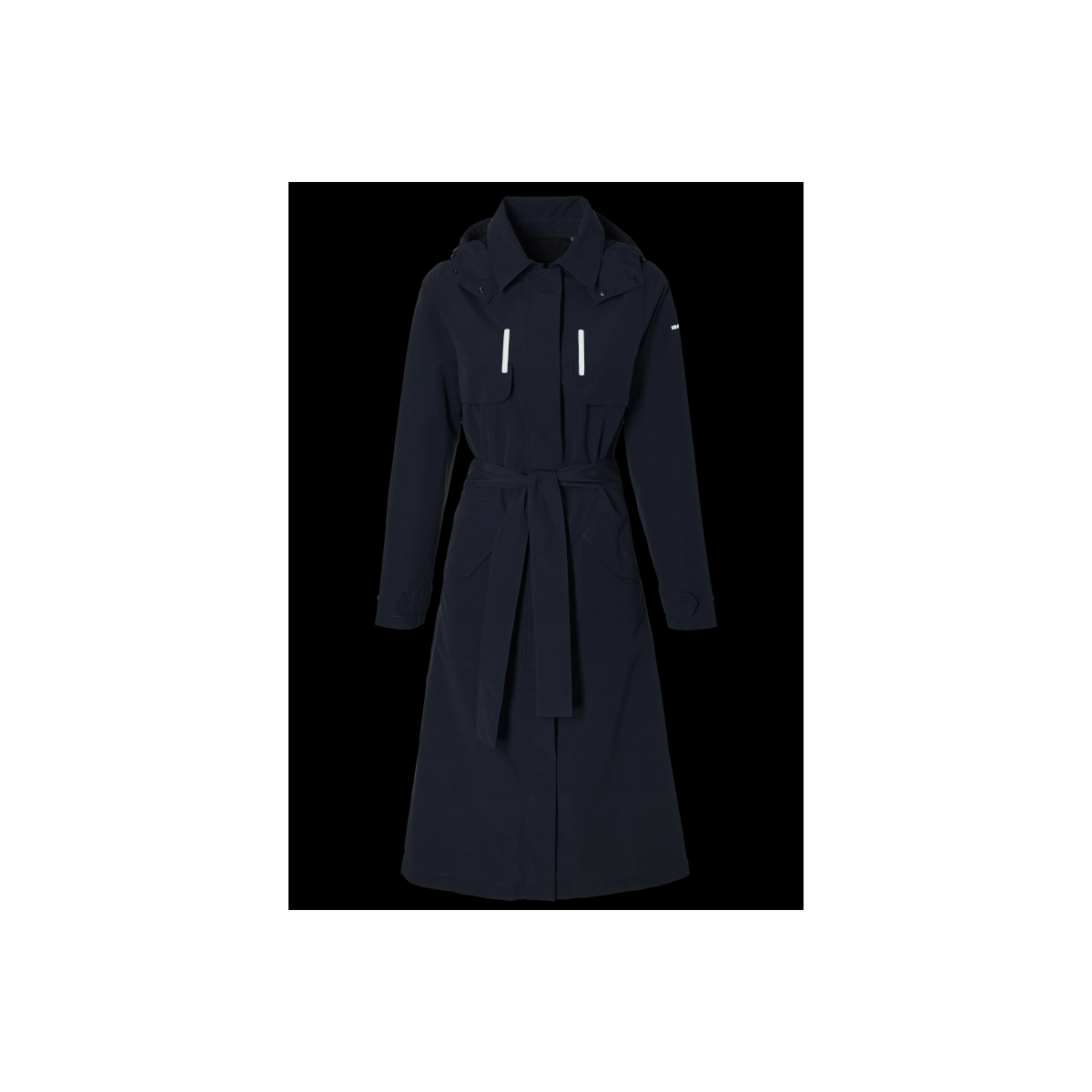 Basil Mosse veste de pluie femmes trench-coat, Bleu nuit M