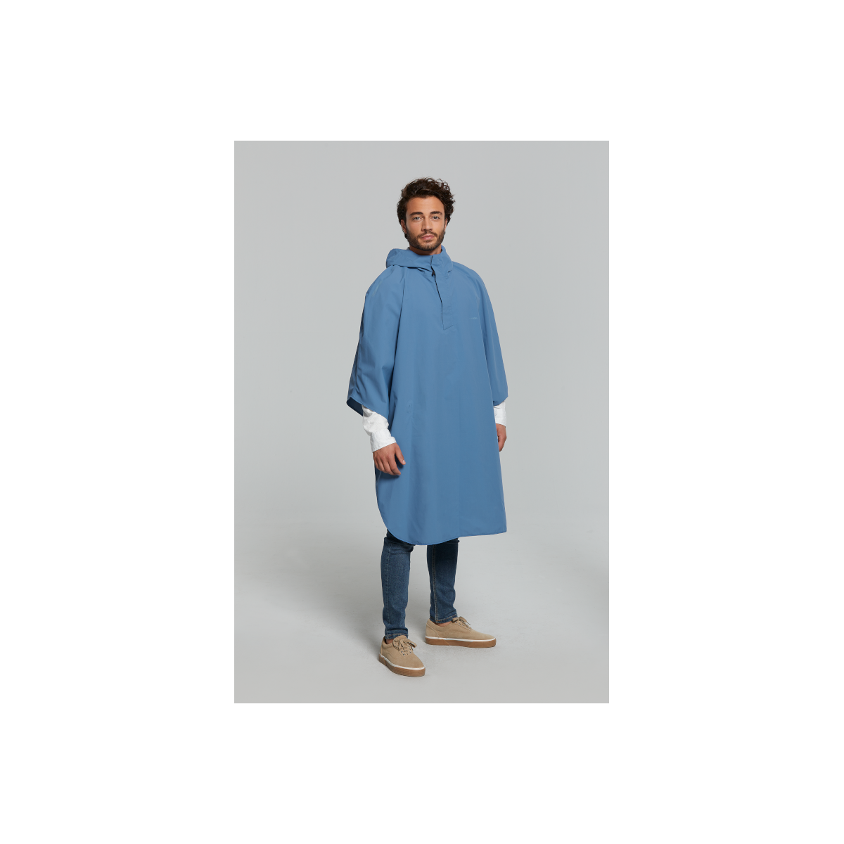 Basil Hoga poncho de pluie unisex Bleu taille unique