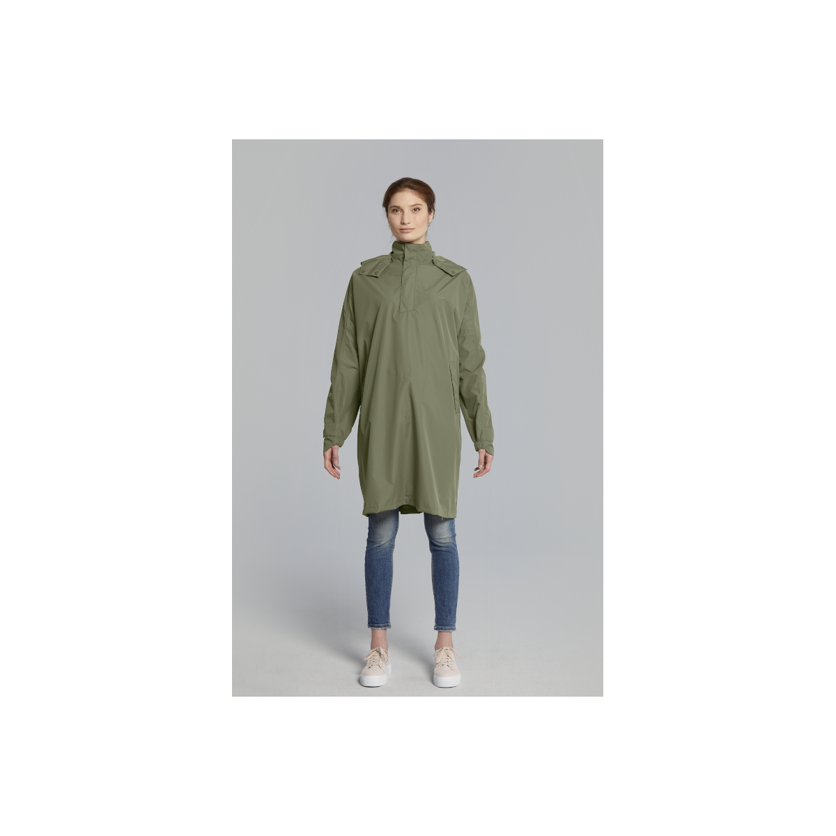 Basil Mosse poncho de pluie unisex, Vert olive taille unique