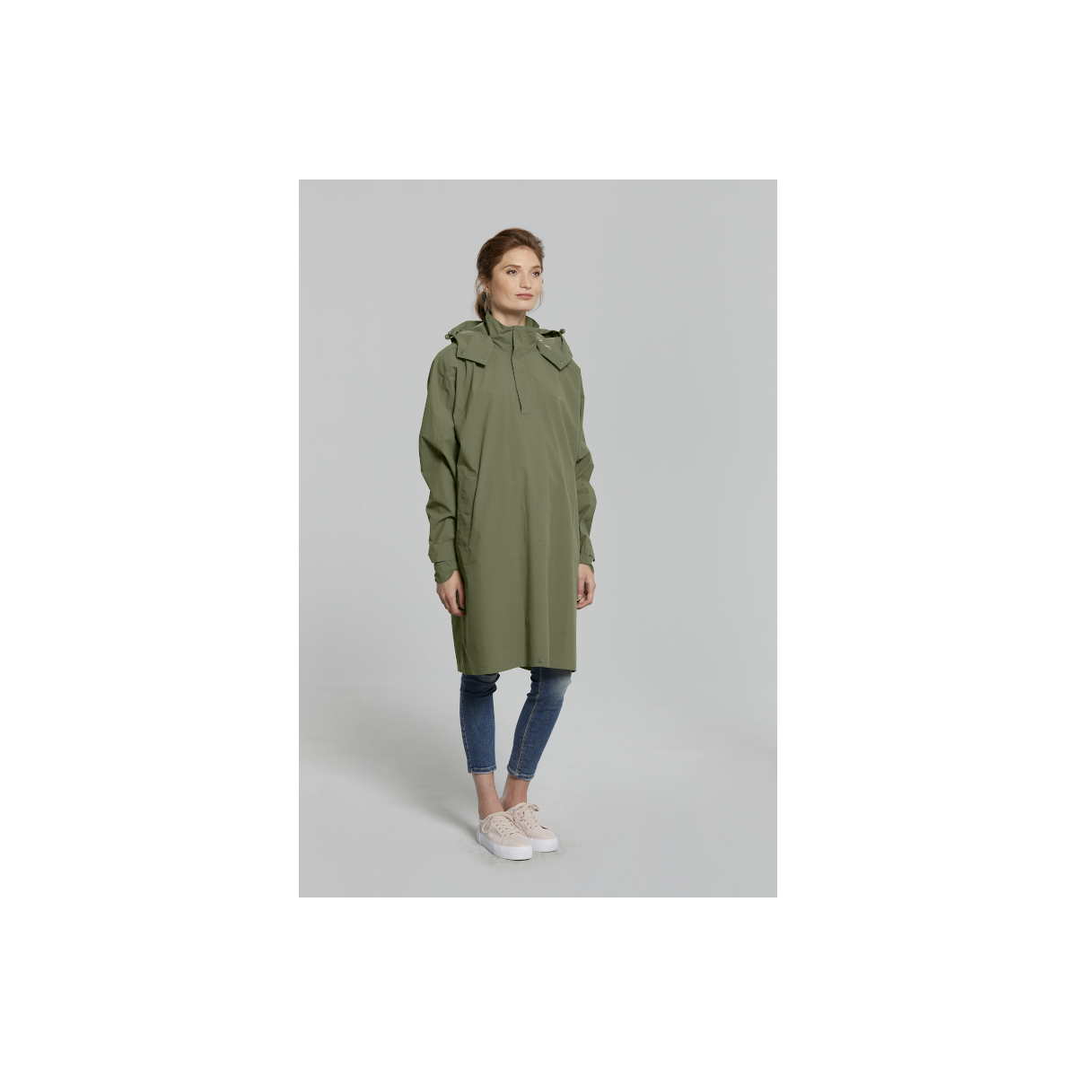 Basil Mosse poncho de pluie unisex, Vert olive taille unique