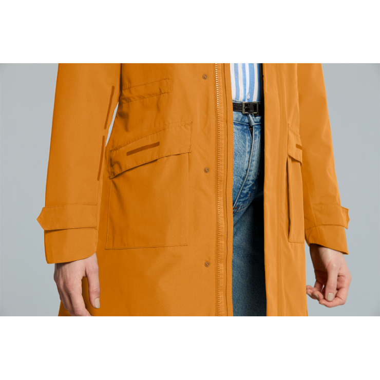 Basil Mosse veste de pluie Parka femmes Ocre  S