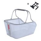 Basil Cento Tech Fiber panier vélo Nordlicht MIK,bleu argent Basil Cento Tech Fiber panier vélo Nordlicht MIK,bleu argent