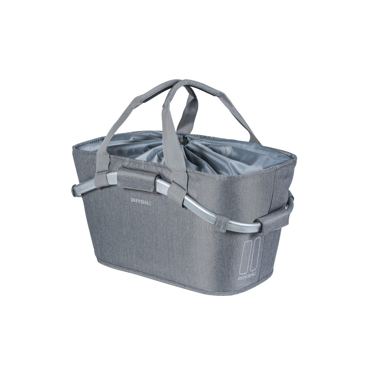 Basil 2Day Carry All panier arrière MIK, grey melee Basil 2Day Carry All panier arrière MIK, grey melee