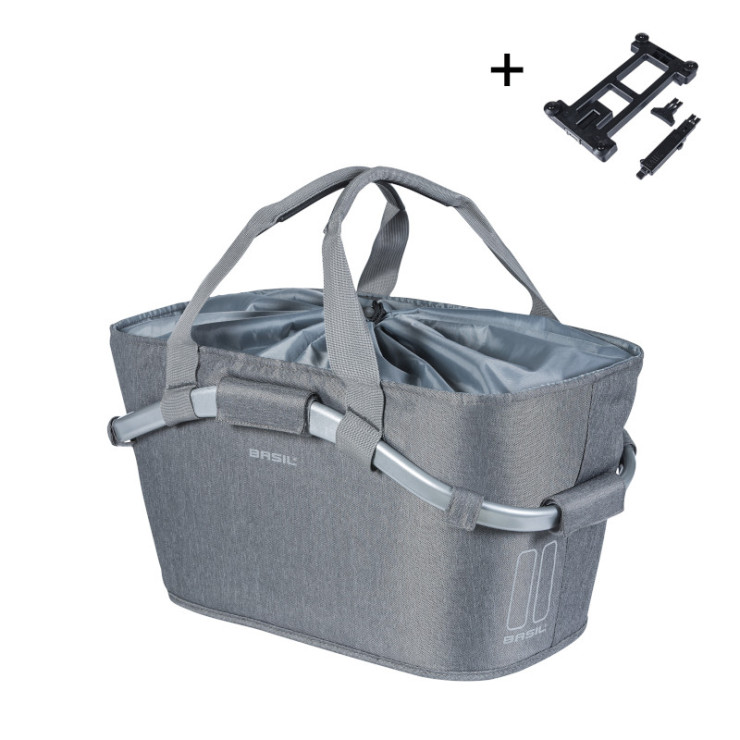 Basil 2Day Carry All panier arrière MIK, grey melee