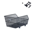 Basil Cento panier de vélo arrière,Multisystème NX WSL, noir Basil Cento panier de vélo arrière,Multisystème NX WSL, noir