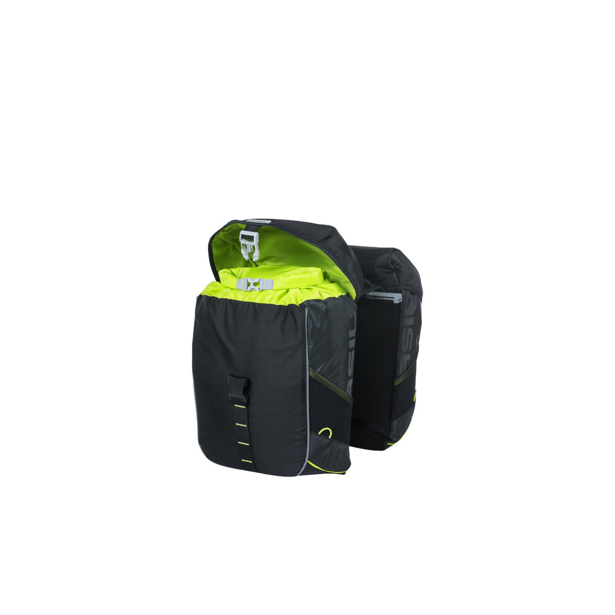 Basil Miles sacoche double MIK, 34L, black lime