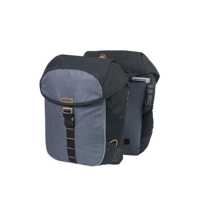 Basil Miles sacoche double MIK, 34L, black slate