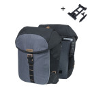 Basil Miles sacoche double MIK, 34L, black slate Basil Miles sacoche double MIK, 34L, black slate