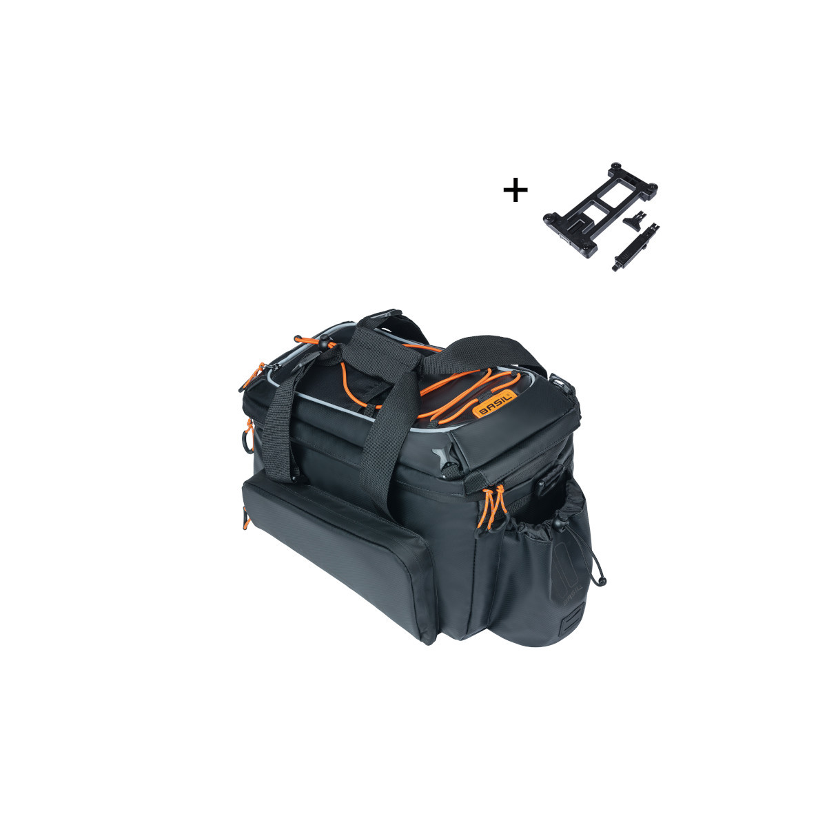 Basil Miles Tarpaulin trunkbag XL Pro MIK,9-36L,black orange