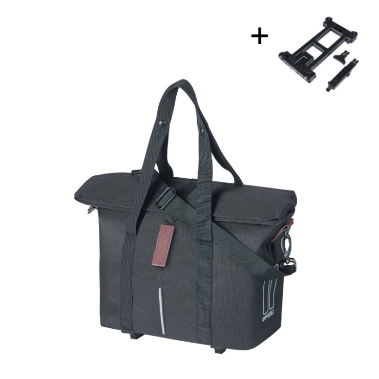 Basil City sac à main de vélo MIK-KF-hook, 8-11L, noir