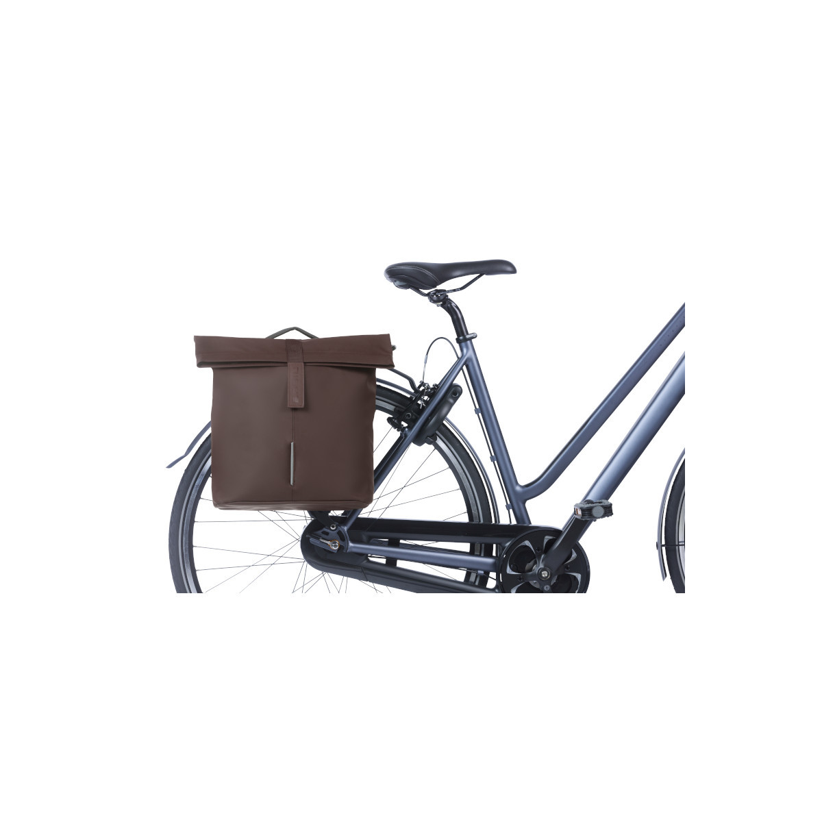 Basil City sacoche double de vélo MIK, 28-32L, roasted brown