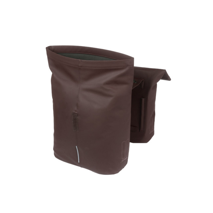 Basil City sacoche double de vélo MIK, 28-32L, roasted brown