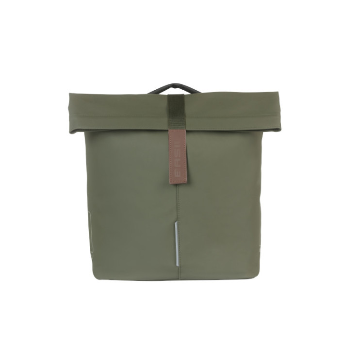 Basil City sacoche double de vélo MIK, 28-32L, moss green