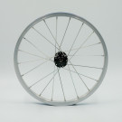 Roue 16" AV, jante alu simple paroi argent, écrous