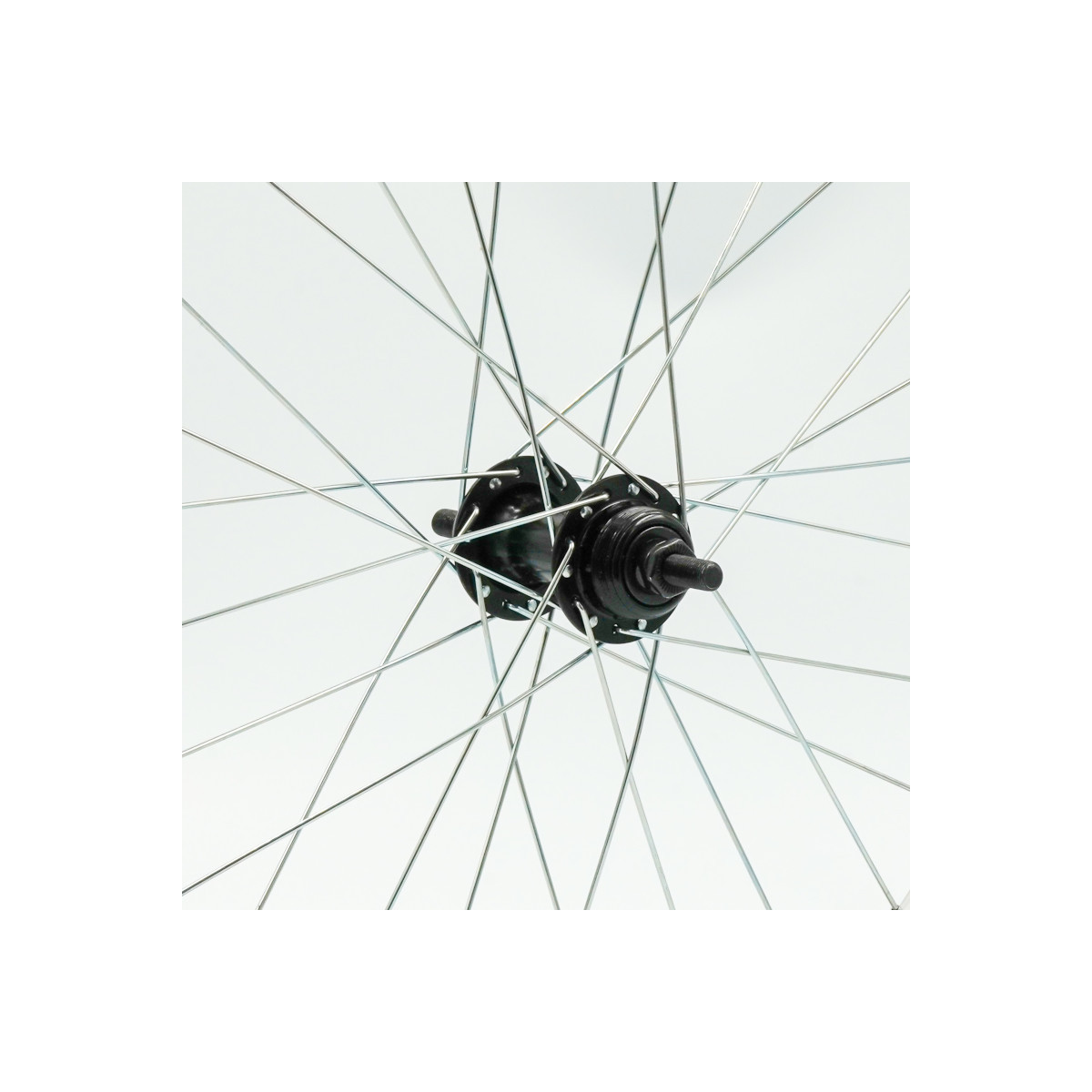 Roue 20" ARR, RL 1vit, jante alu simple paroi argent, écrous